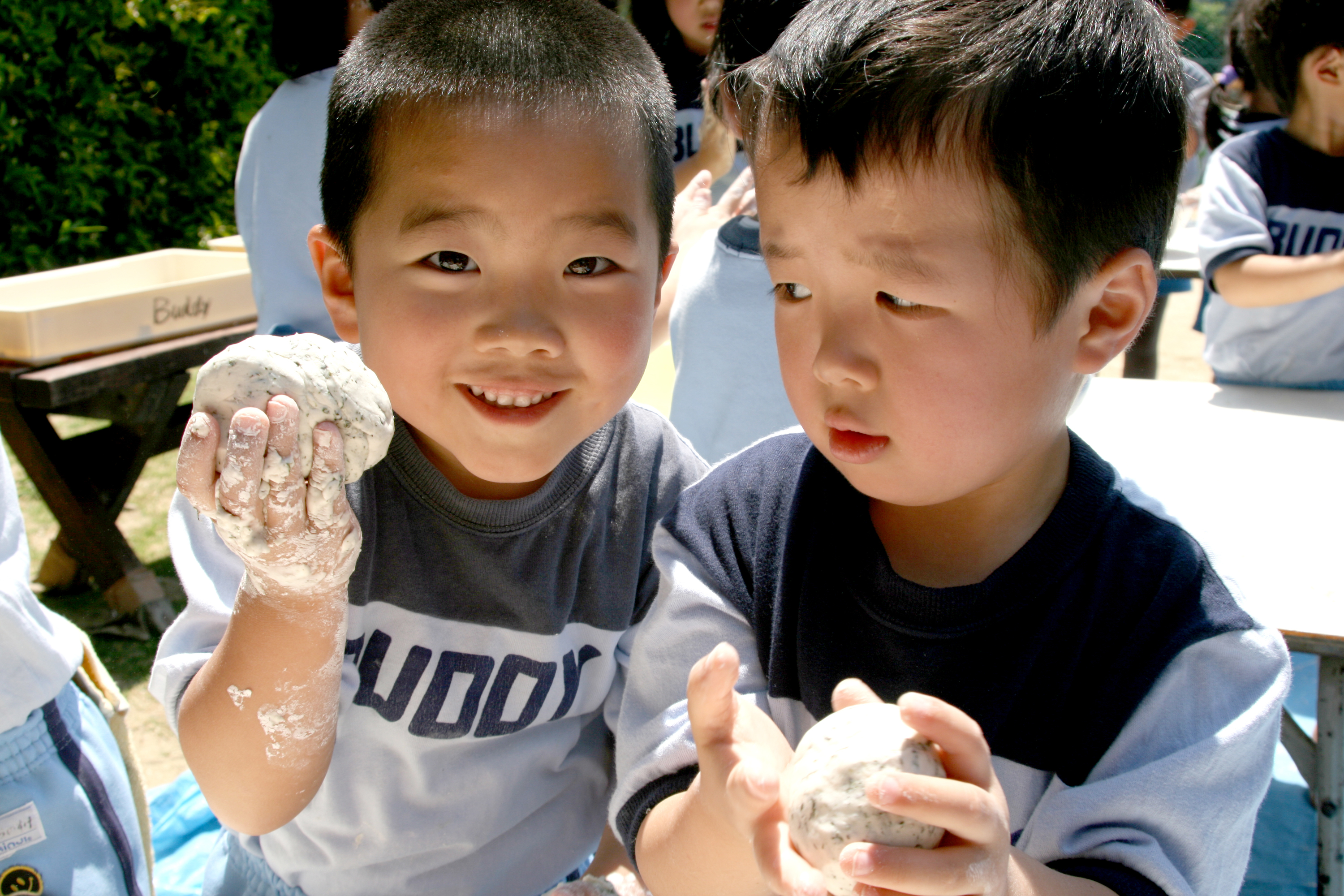 ヨモギ団子作り