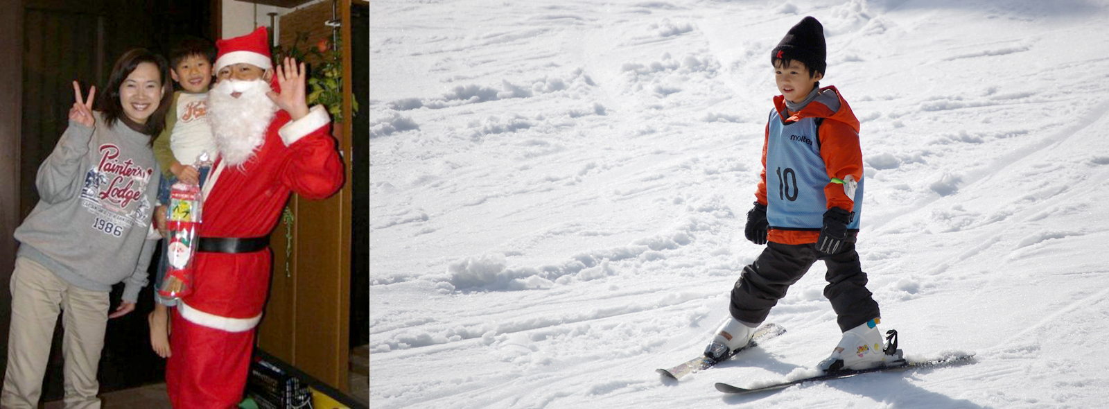 サンタとスキー